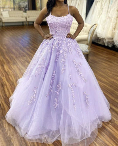 Women Lace Prom Dresses Long Appliques Evening Gowns Sleeveless Formal Party Dress YPD917