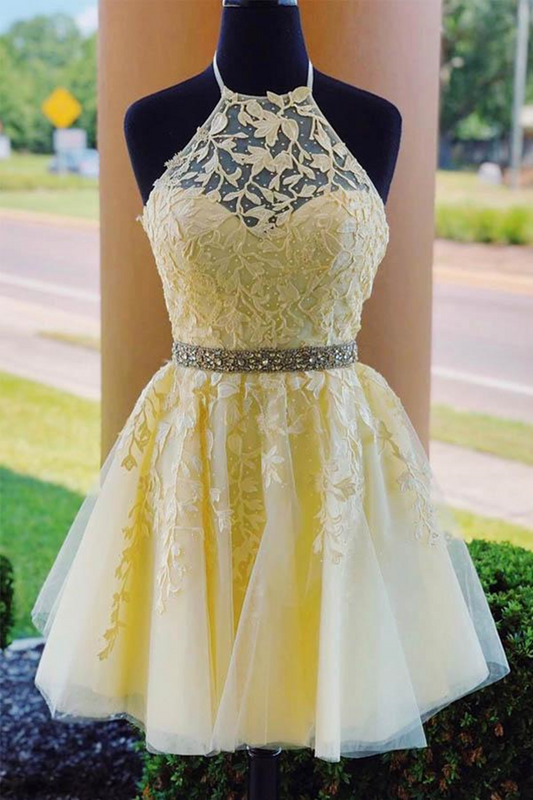 Women Lace Prom Dresses Short Cocktail Gowns Girls Appliques Homecoming Dresses Short Graduation Dress YHD010