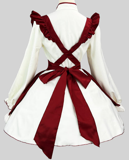 Anime Maid Cosplay Costume Dress for School Girls Halloween Maid Outfits Cute Lolita Dress YCC031