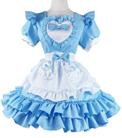 Anime Maid Cosplay Costume Dress for School Girls Halloween Maid Outfits Cute Lolita Dress YCC054