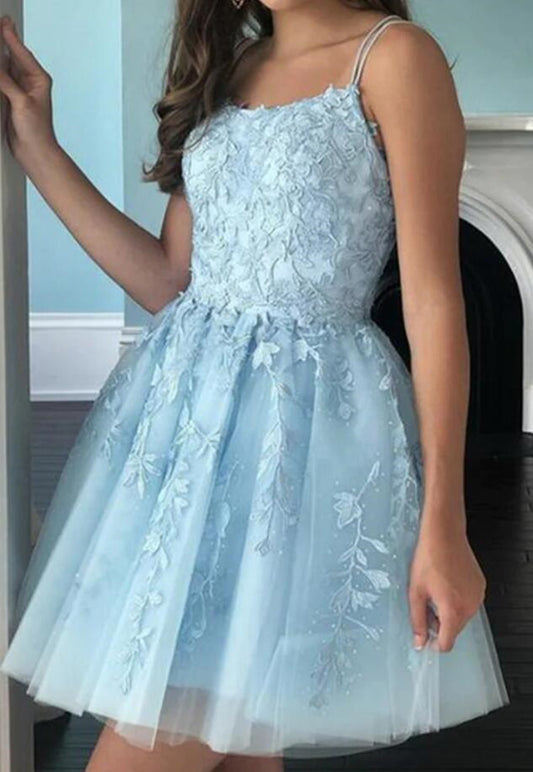 Women Lace Prom Dresses Short Cocktail Gowns Girls Appliques Homecoming Dresses Short Graduation Dress YHD258