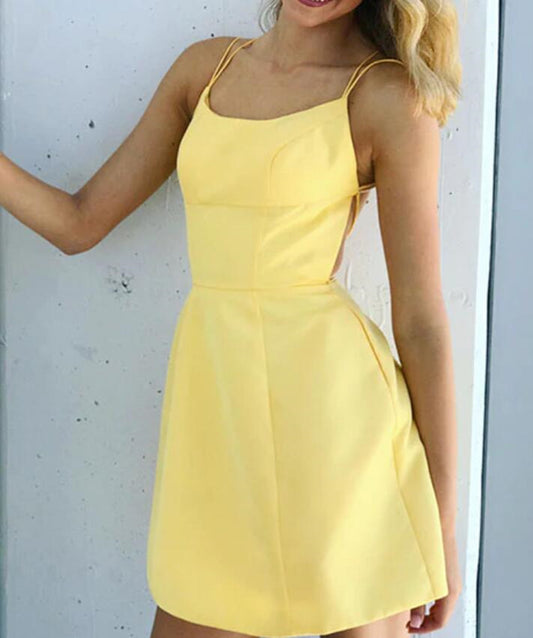 Women Satin Prom Dresses Short Cocktail Gowns Girls Homecoming Dresses Short Graduation Dress YHD204