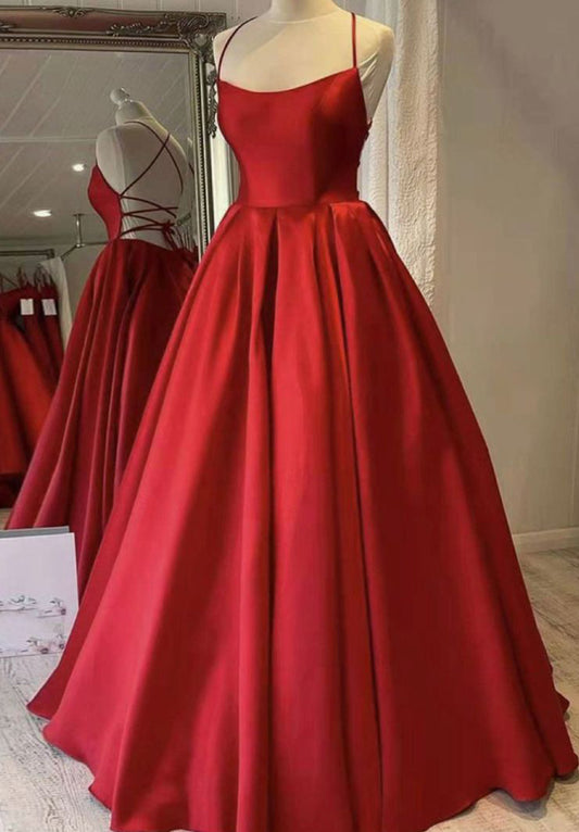 Women Satin Prom Dresses Long A-Line Evening Gowns Sleeveless Formal Party Dress YPD926