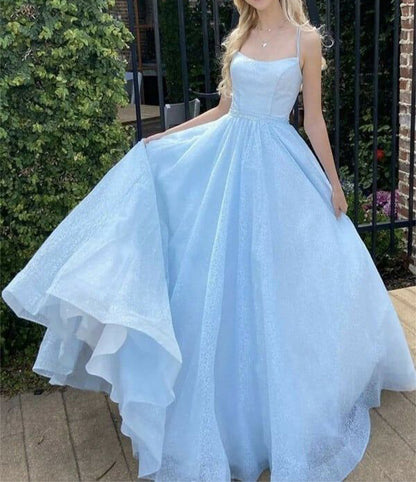 Women Tulle Formal Prom Dresses Long Sleeveless Evening Party Gowns YPD936