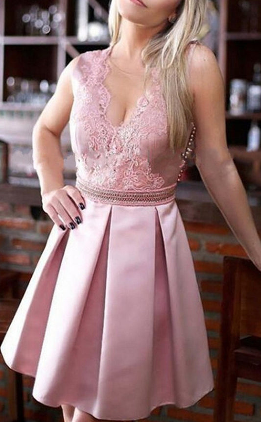 Women Lace Prom Dresses Short Cocktail Gowns Girls Homecoming Dresses Short Graduation Dress YHD082