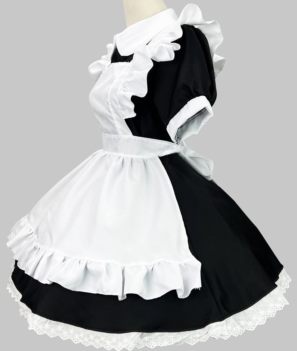 Anime Maid Cosplay Costume Dress for School Girls Halloween Maid Outfits Cute Lolita Dress YCC036