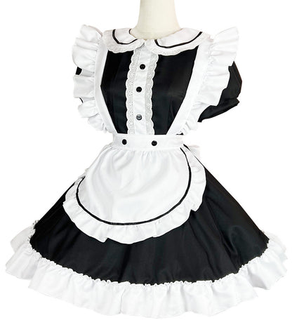 Anime Maid Cosplay Costume Dress for School Girls Halloween Maid Outfits Cute Lolita Dress YCC059