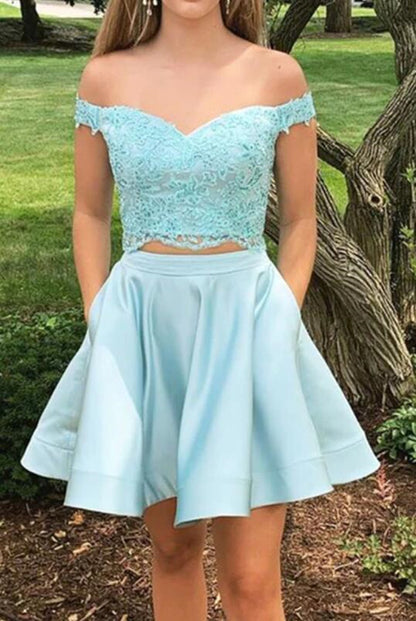 Women Lace Prom Dresses Short Cocktail Gowns Girls Appliques Homecoming Dresses Short Graduation Dress YHD273