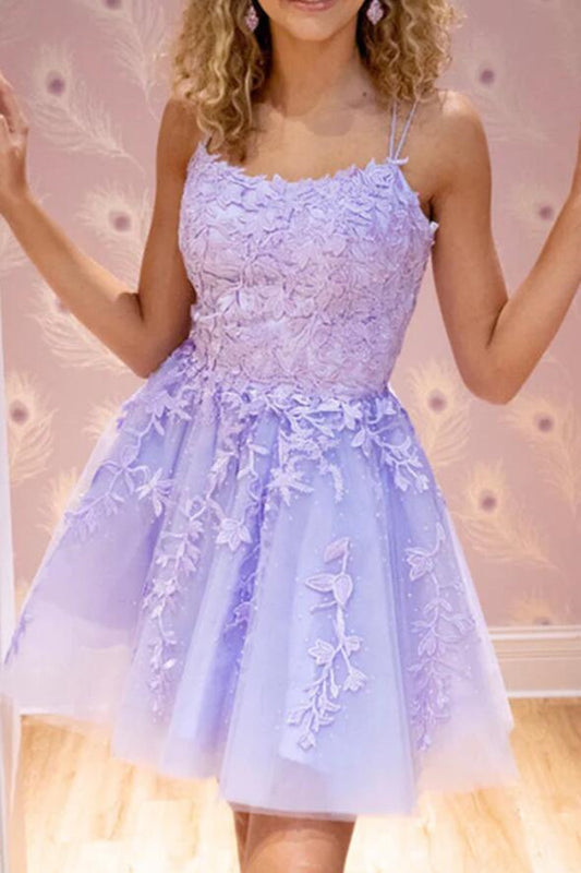 Women Lace Prom Dresses Short Cocktail Gowns Girls Appliques Homecoming Dresses Short Graduation Dress YHD265