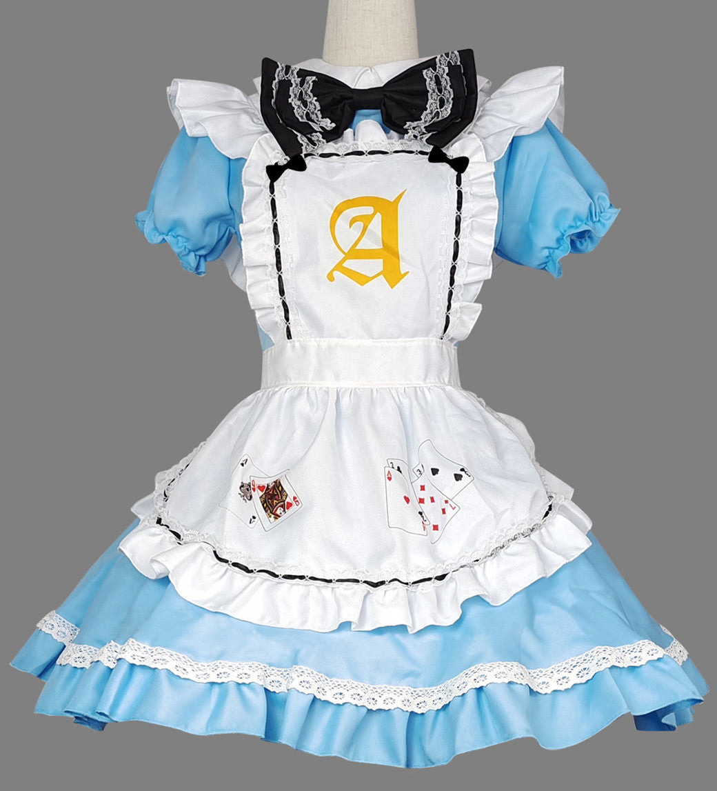 Anime Maid Cosplay Costume Dress for School Girls Halloween Maid Outfits Cute Lolita Dress YCC039