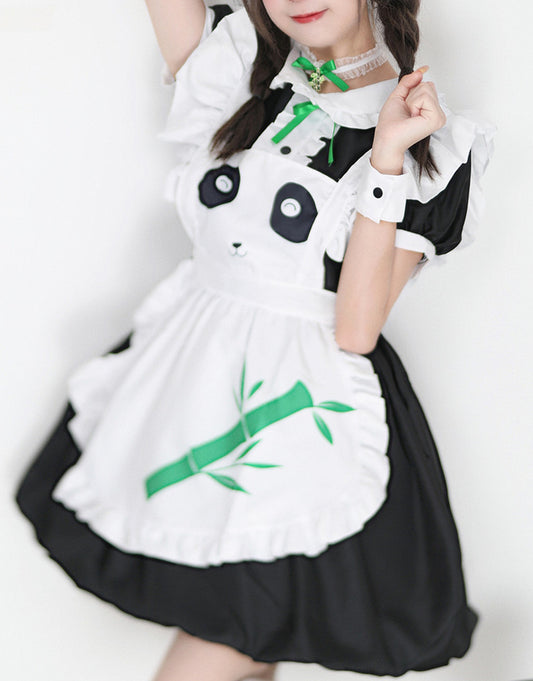 Anime Maid Cosplay Costume Dress for School Girls Halloween Maid Outfits Cute Lolita Dress YCC044