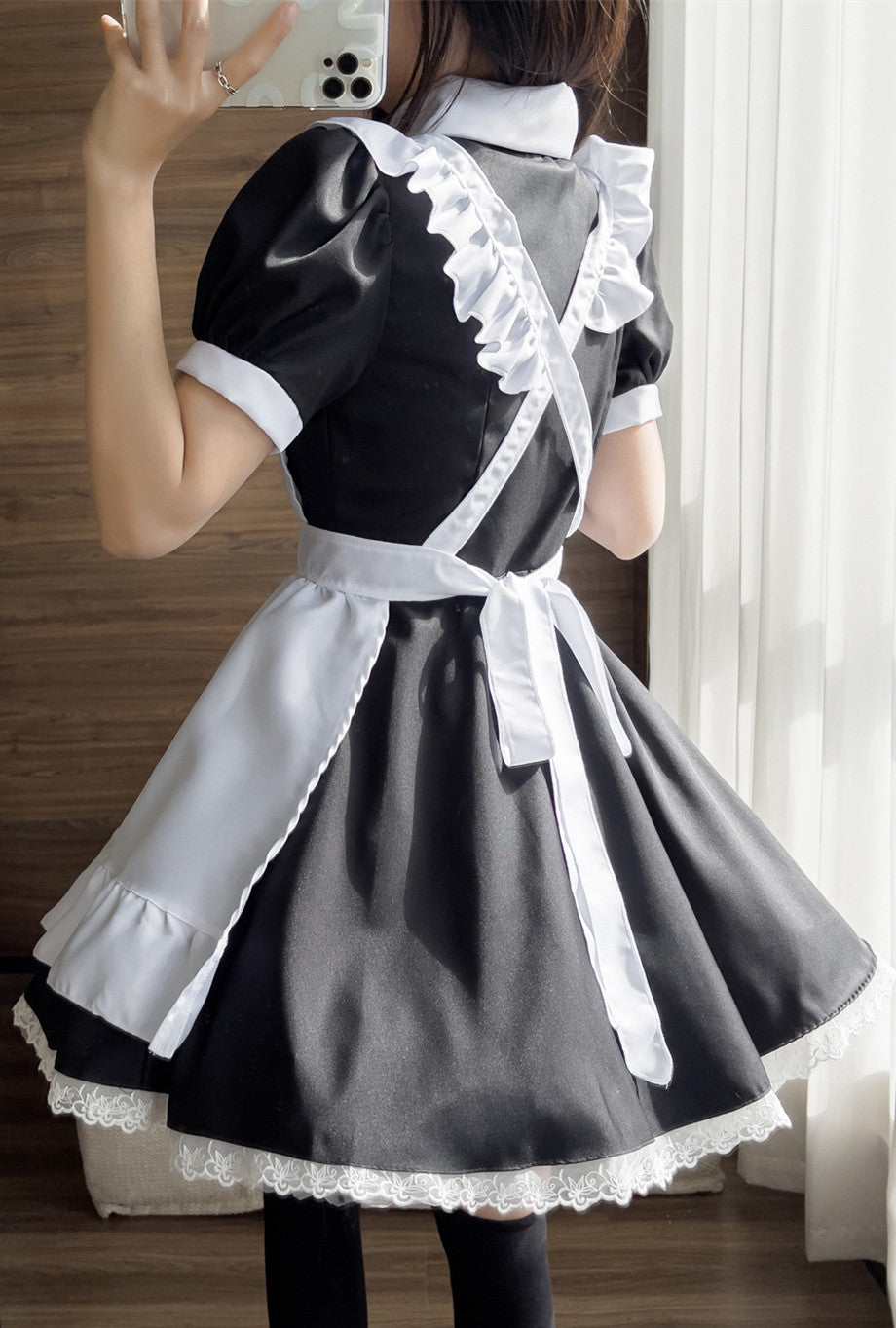 Anime Maid Cosplay Costume Dress for School Girls Halloween Maid Outfits Cute Lolita Dress YCC011