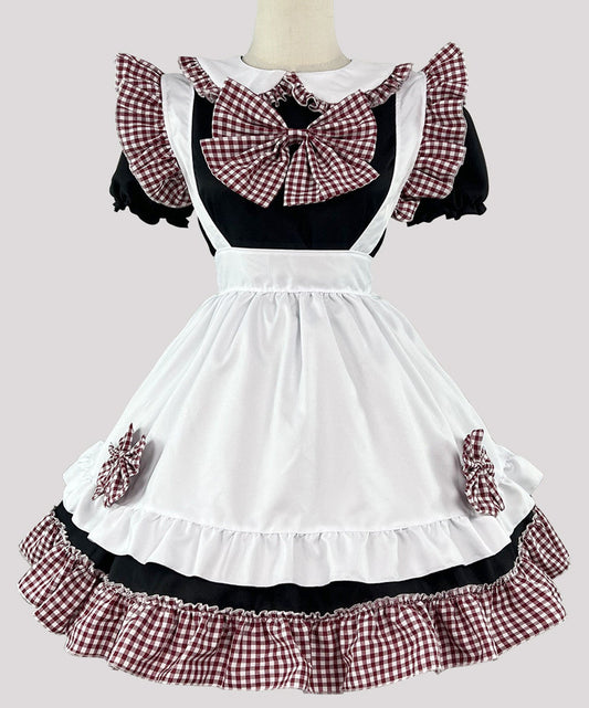 Anime Maid Cosplay Costume Dress for School Girls Halloween Maid Outfits Cute Lolita Dress YCC093