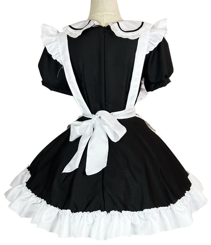 Anime Maid Cosplay Costume Dress for School Girls Halloween Maid Outfits Cute Lolita Dress YCC059