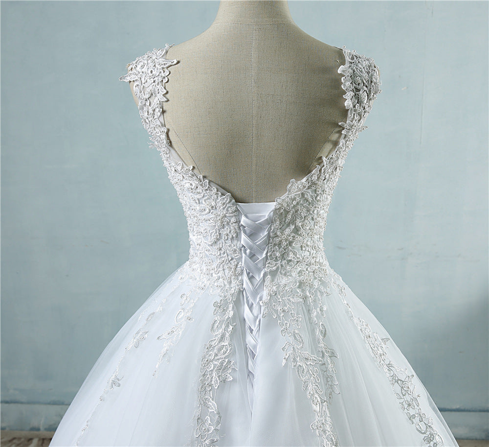 Women A-Line Lace Wedding Dresses Long Appliques Bridal Gowns YWD007