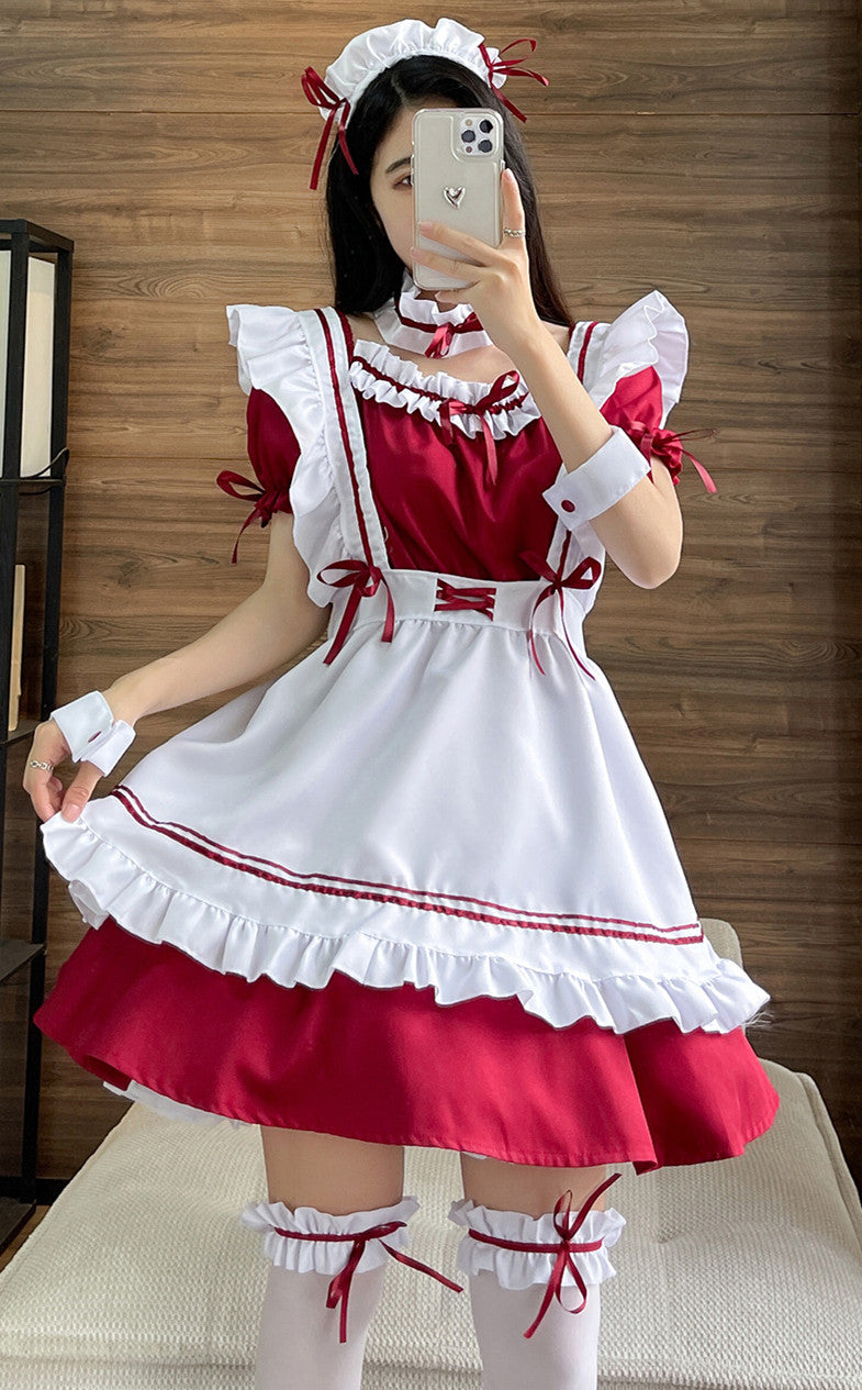 Anime Maid Cosplay Costume Dress for School Girls Maid Outfits Cute Lolita Dress YCC001