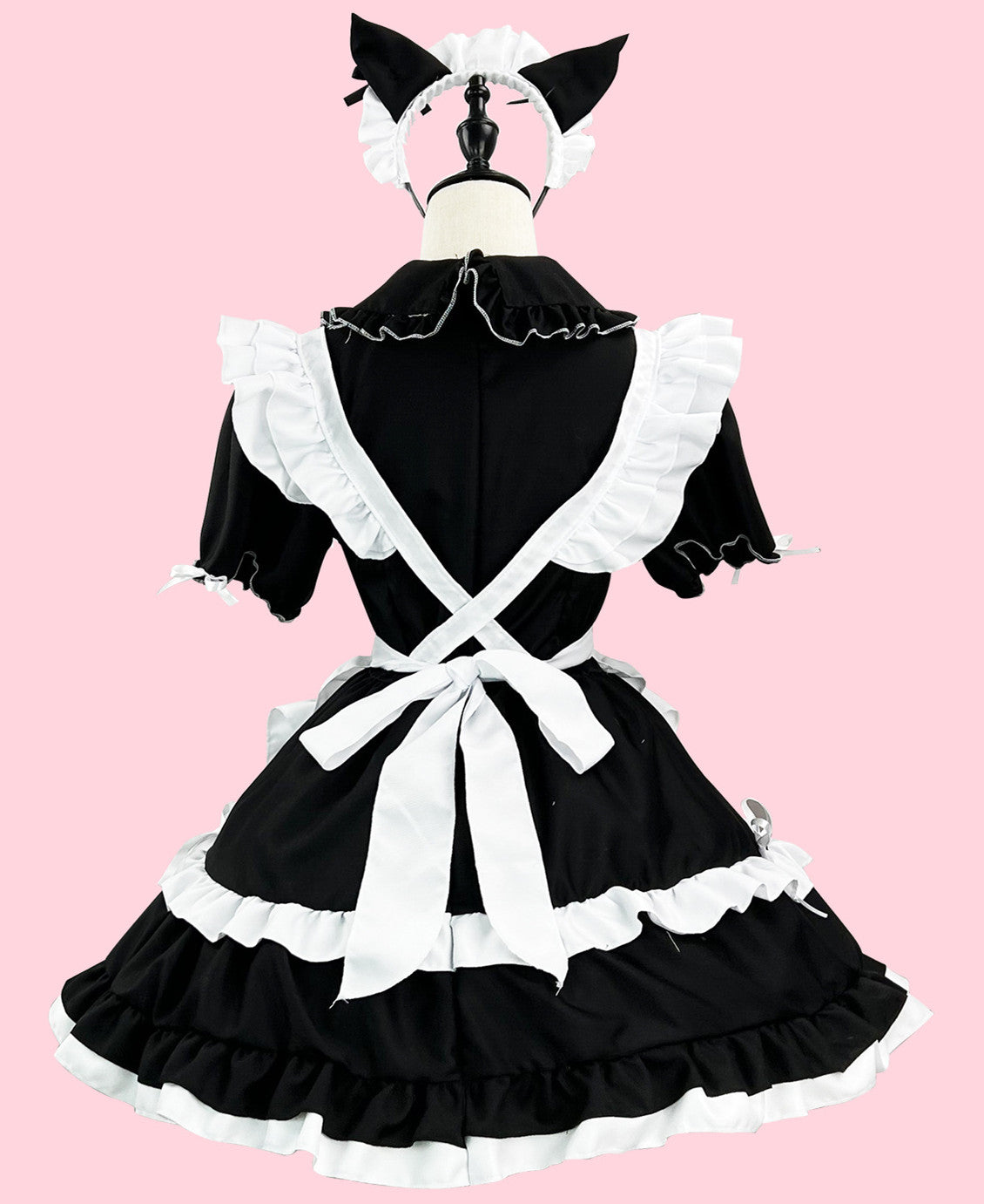 Anime Maid Cosplay Costume Dress for School Girls Halloween Maid Outfits Cute Lolita Dress YCC016