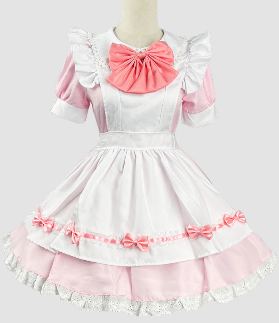 Anime Maid Cosplay Costume Dress for School Girls Halloween Maid Outfits Cute Lolita Dress YCC079