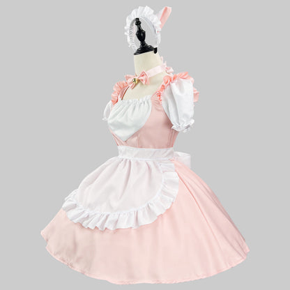 Anime Maid Cosplay Costume Dress for School Girls Halloween Maid Outfits Cute Lolita Dress YCC077