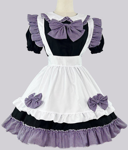 Anime Maid Cosplay Costume Dress for School Girls Halloween Maid Outfits Cute Lolita Dress YCC105