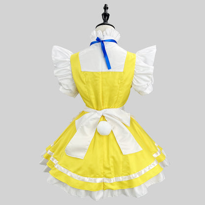 Anime Maid Cosplay Costume Dress for School Girls Halloween Maid Outfits Cute Lolita Dress YCC017