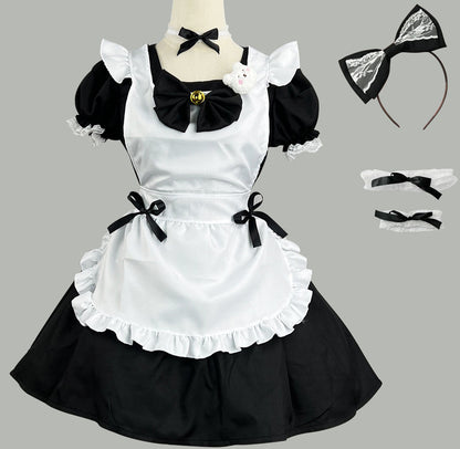 Anime Maid Cosplay Costume Dress for School Girls Halloween Maid Outfits Cute Lolita Dress YCC072