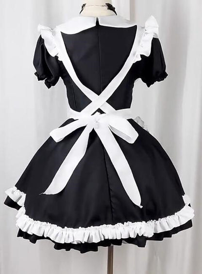 Anime Maid Cosplay Costume Dress for School Girls Maid Outfits Cute Lolita Dress YCC005