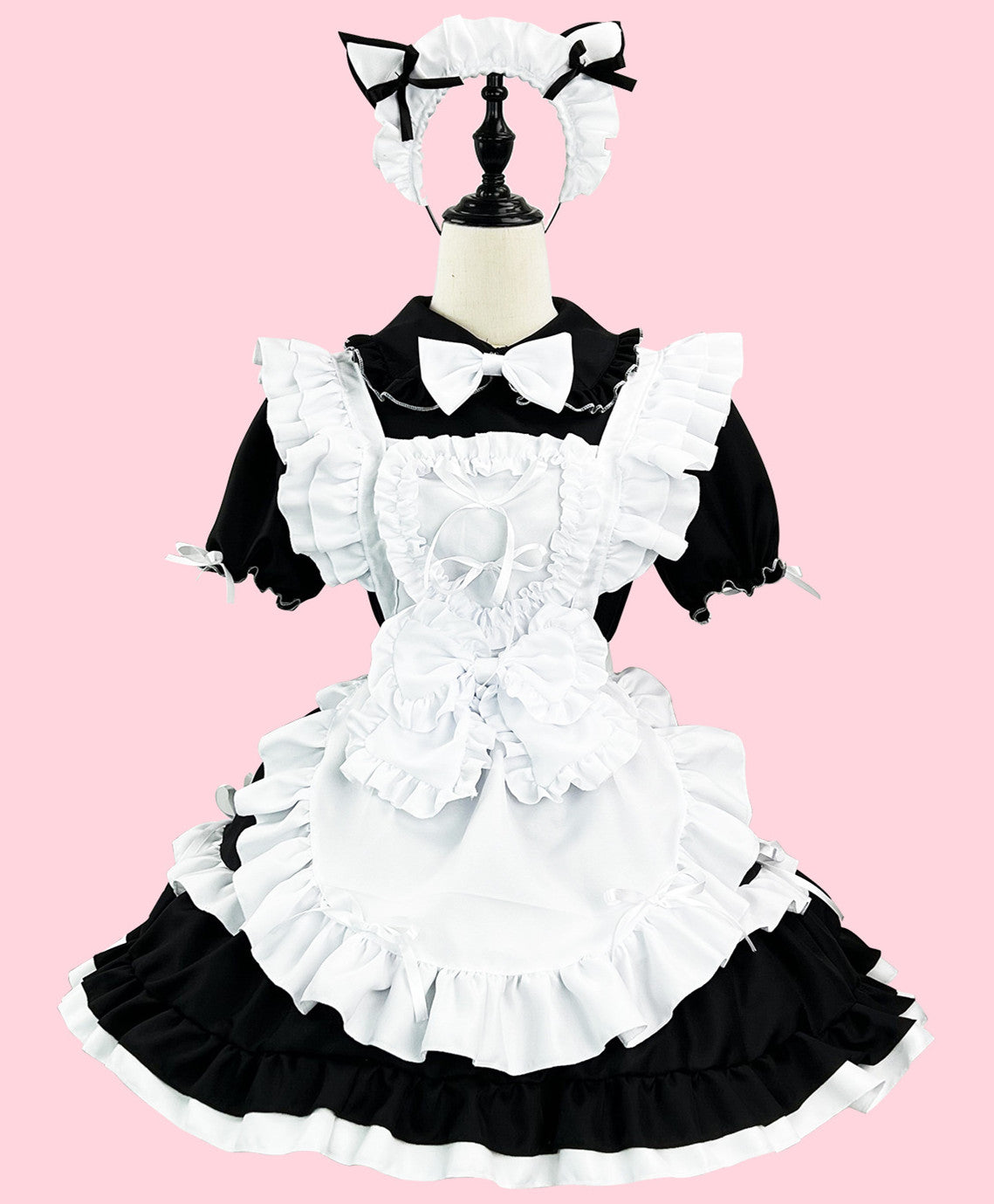 Anime Maid Cosplay Costume Dress for School Girls Halloween Maid Outfits Cute Lolita Dress YCC016