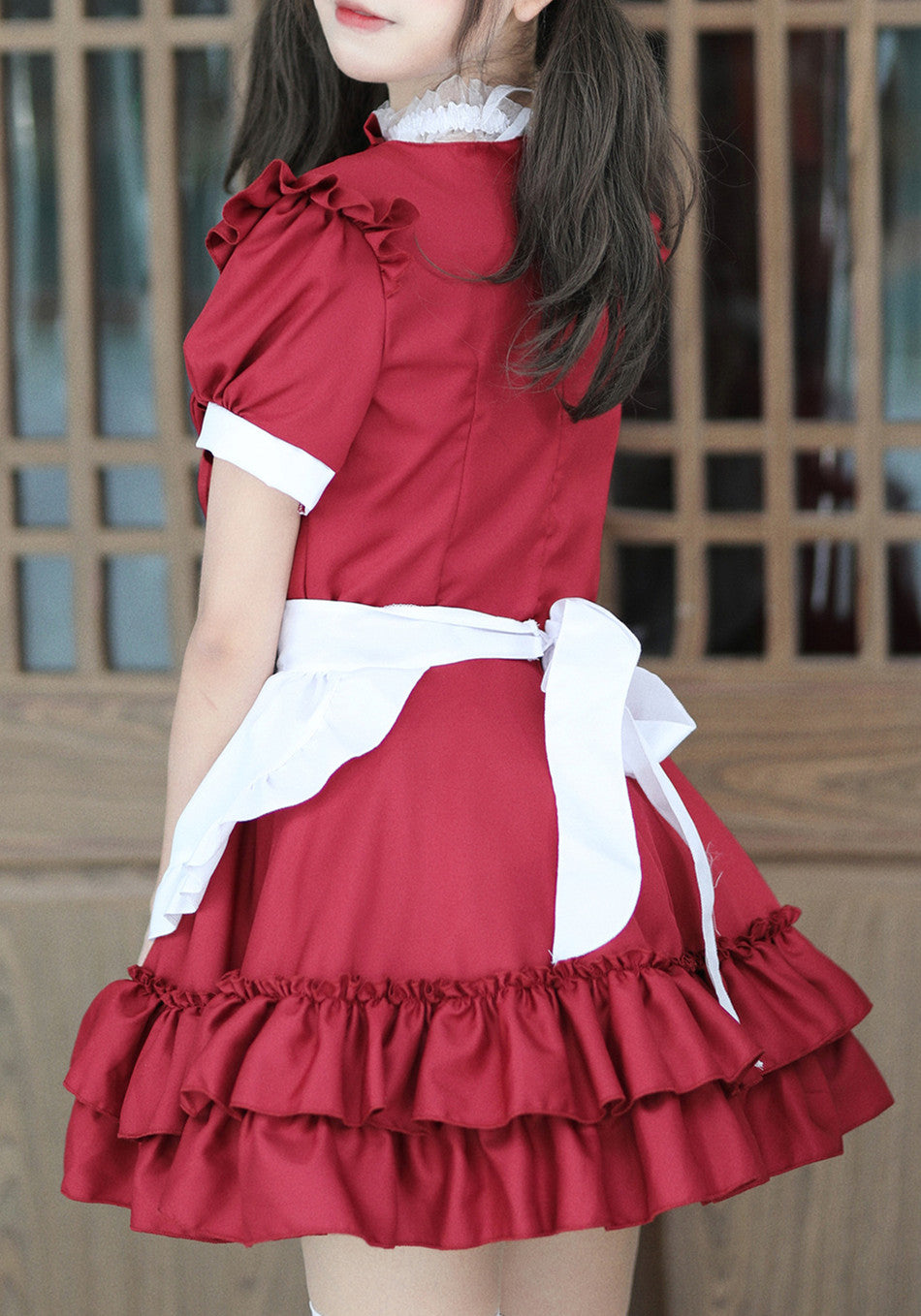 Anime Maid Cosplay Costume Dress for School Girls Halloween Maid Outfi ...