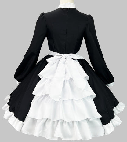 Anime Maid Cosplay Costume Dress for School Girls Halloween Maid Outfits Cute Lolita Dress YCC075