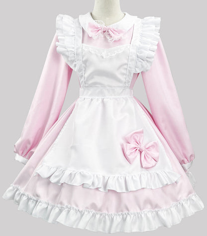 Anime Maid Cosplay Costume Dress for School Girls Halloween Maid Outfits Cute Lolita Dress YCC110