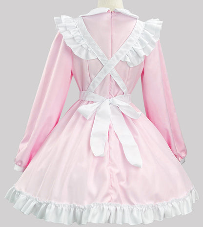 Anime Maid Cosplay Costume Dress for School Girls Halloween Maid Outfits Cute Lolita Dress YCC112