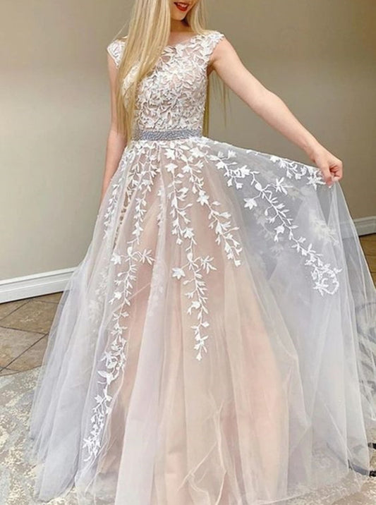 Women Lace Prom Dresses Long Appliques Evening Party Dress YPD109