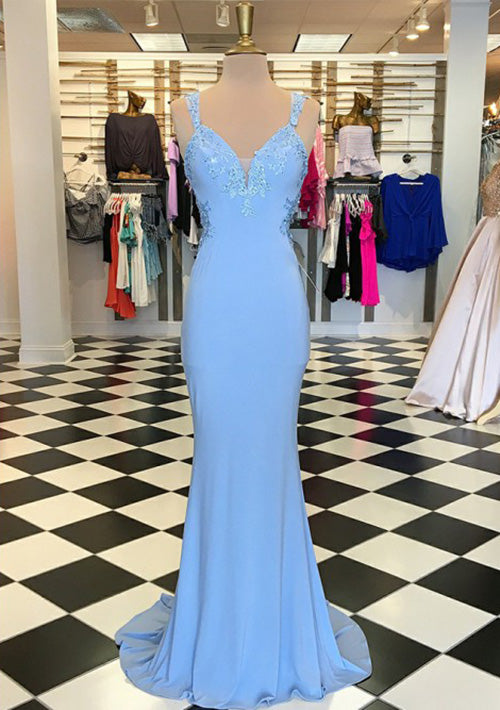 Women Appliques Prom Dress Long Mermaid Evening Gowns Fashion Formal Party Dress YPD791