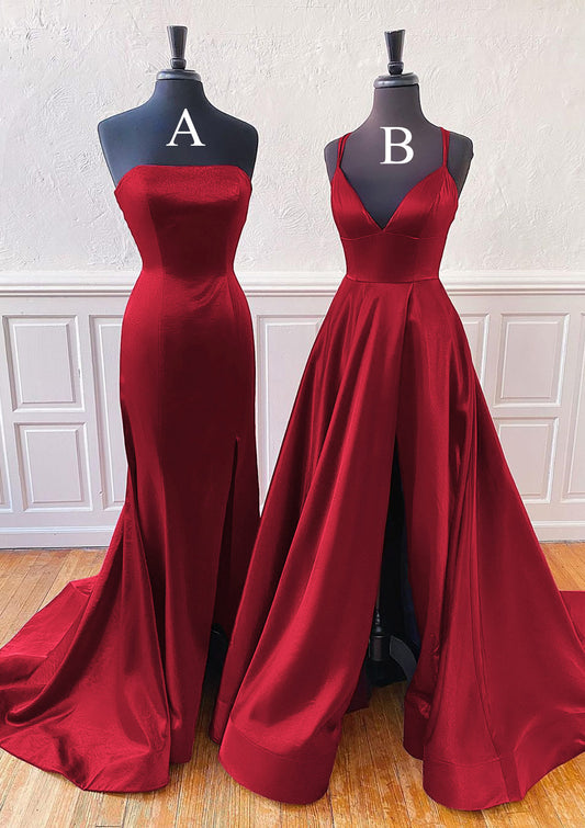 Women Satin Prom Dress Long Simple Evening Gowns Fashion Formal Party Dress YPD819
