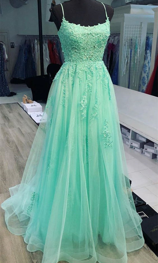 Women Lace Prom Dresses Long Appliques Evening Party Dress YPD110