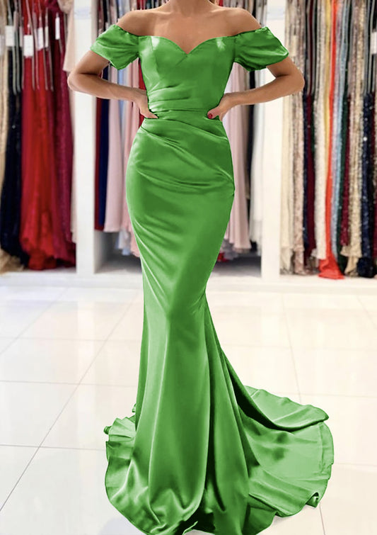 Women Mermaid Prom Dress Long Off Shoulder Evening Gowns Sweetheart Formal Party Dress YPD774