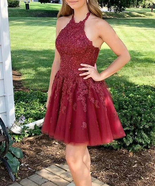Women Lace Prom Dresses Short Cocktail Gowns Girls Homecoming Dresses Short Graduation Dress YHD093