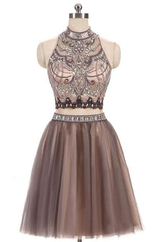 Women Beads Prom Dresses Short Cocktail Gowns Girls Homecoming Dresses Short Graduation Dress YHD079