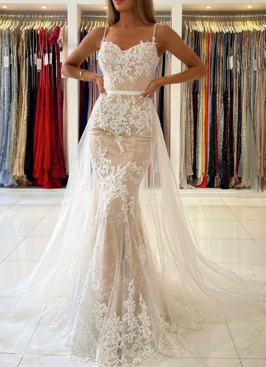 Women Lace Prom Dresses Long Appliques Evening Gowns Formal Party Dress YPD504
