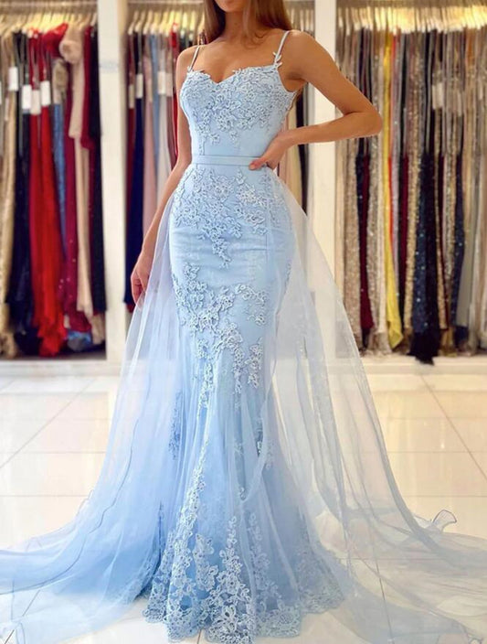 Women Lace Prom Dresses Long Appliques Evening Gowns Formal Party Dress YPD503