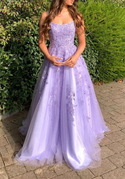 Women Lace Prom Dresses Long Appliques Evening Gowns Formal Party Dress YPD516