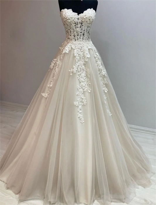 Women Lace Prom Dresses Long Appliques Evening Gowns Formal Party Dress YPD482