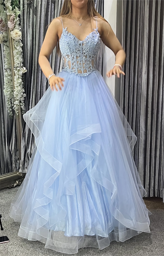 Women Lace Prom Dresses Long Appliques Evening Gowns Formal Party Dress YPD552