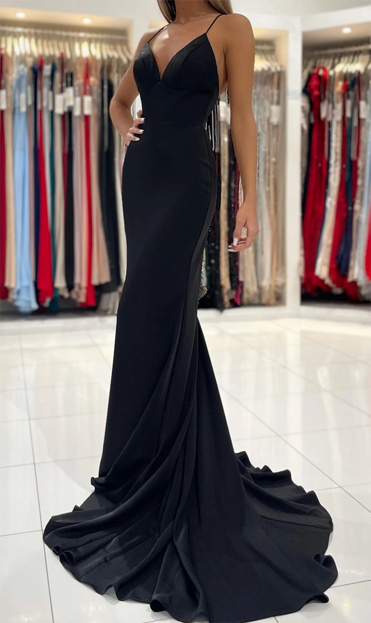 Women Mermaid Prom Dresses Long V-Neck Evening Gowns Formal Party Dress YPD553