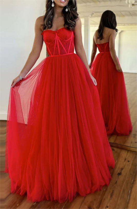 Women Lace Prom Dresses Long Sweetheart Evening Gowns Formal Party Dress YPD472