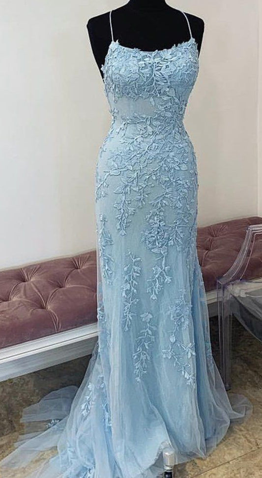 Women Lace Prom Dresses Long Appliques Evening Party Dress YPD121