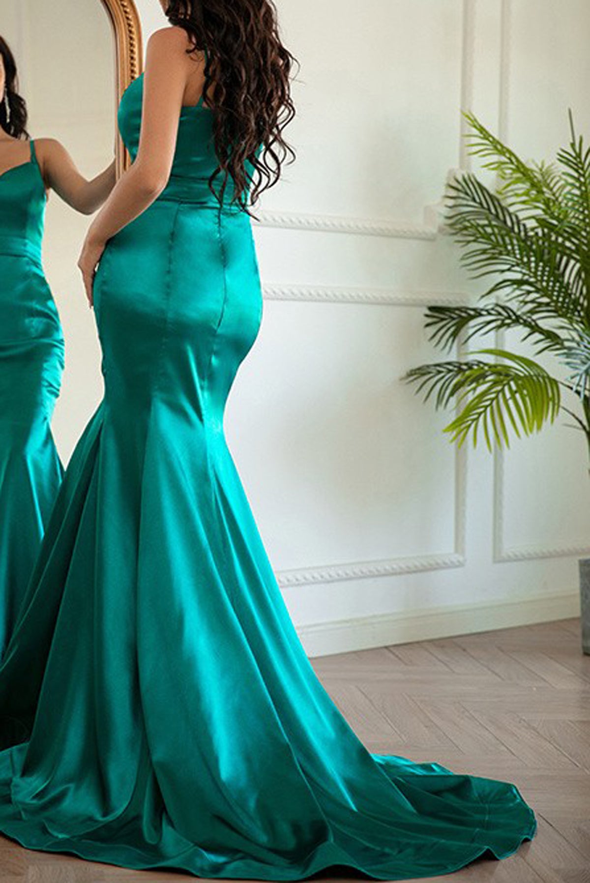 Women Mermaid Prom Dress Long Satin Evening Gowns Fashion Party Dress YPD843