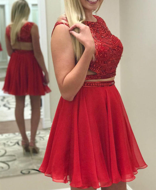 Women Beads Prom Dresses Short Cocktail Gowns Girls Homecoming Dresses Short Graduation Dress YHD090