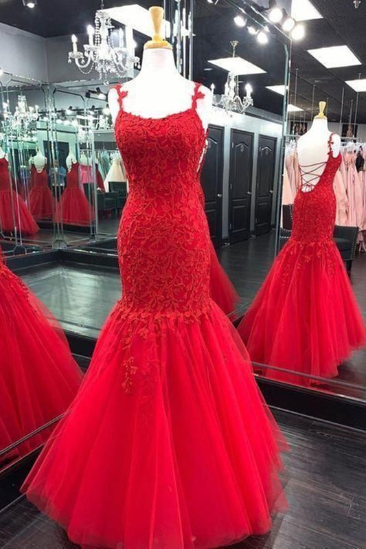 Women Lace Prom Dresses Long Appliques Evening Party Dress YPD126